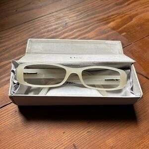 Dior Cream Rectangular Glasses